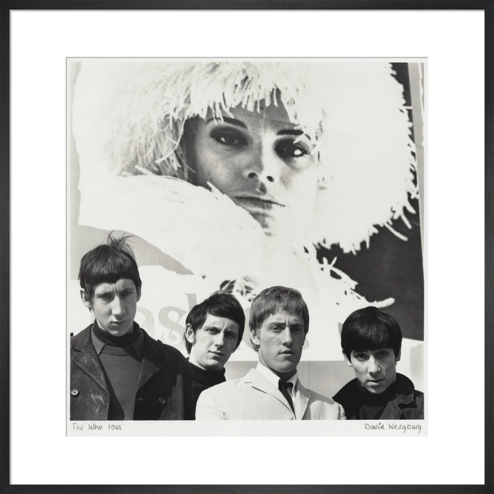The who (pete townshend; john entwistle; roger daltrey; keith moon) portrait print (art print, large, black frame)