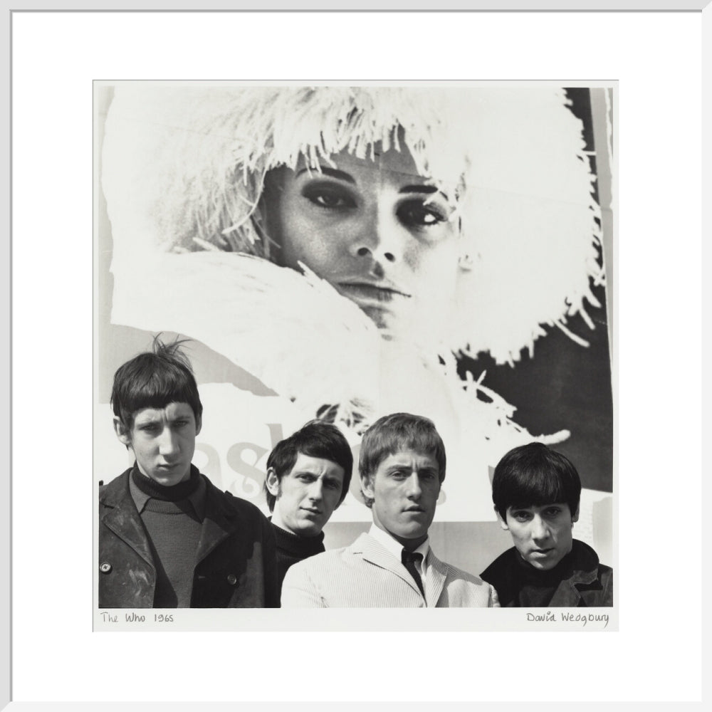 The who (pete townshend; john entwistle; roger daltrey; keith moon) portrait print (art print, extra large, white frame)