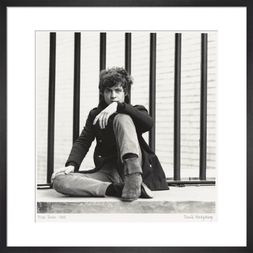 Marc bolan portrait print (art print, medium, black frame)