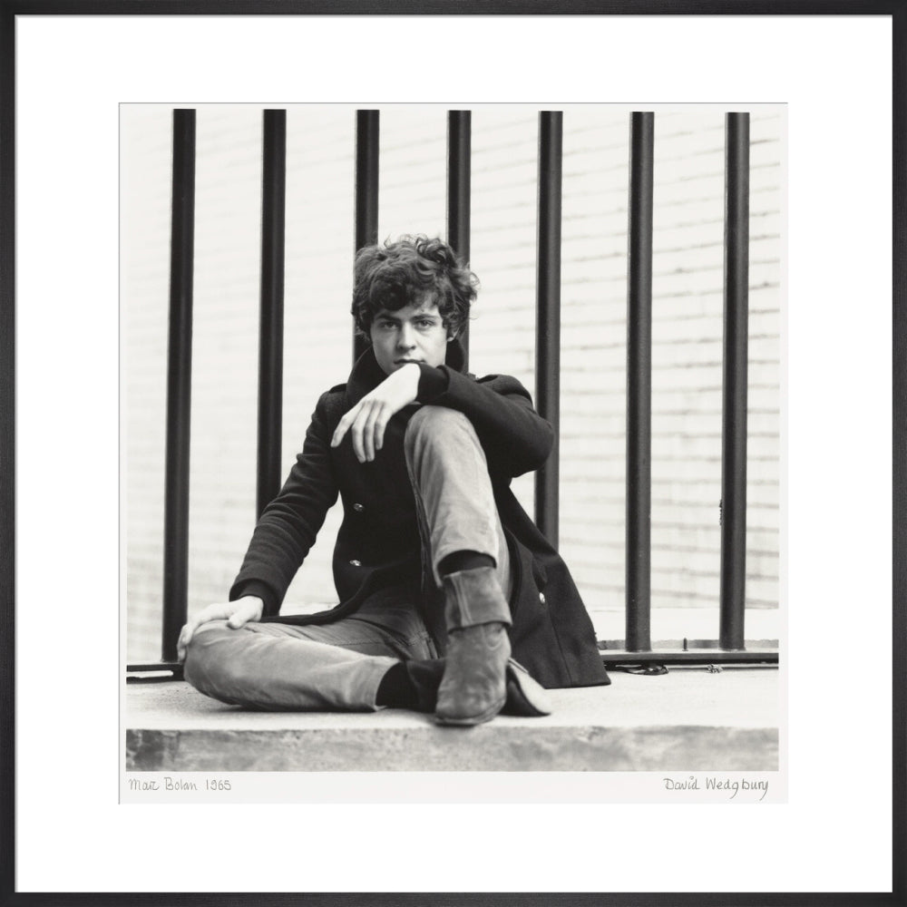 Marc bolan portrait print (art print, extra large, black frame)