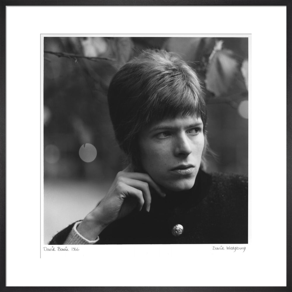 David bowie portrait print (art print, large, black frame frame)