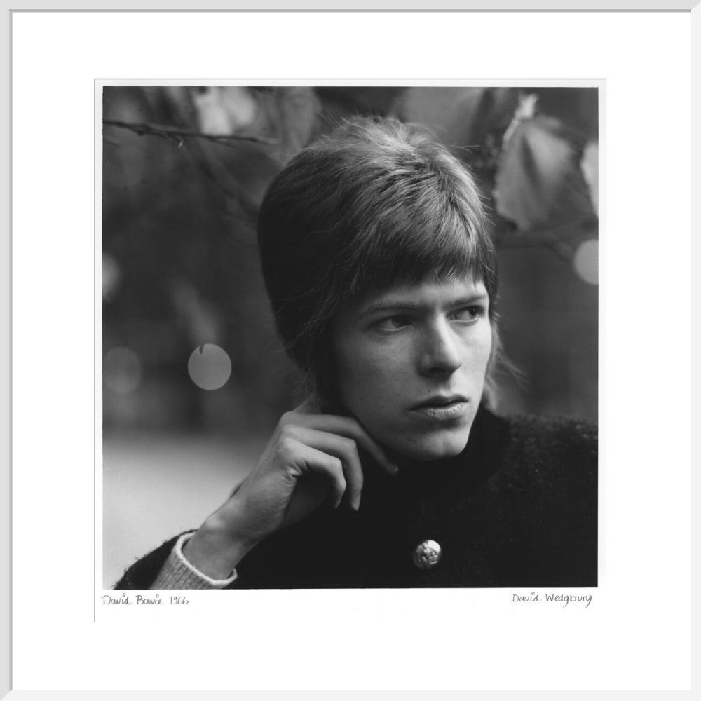 David bowie portrait print (art print, extra large, white frame frame)