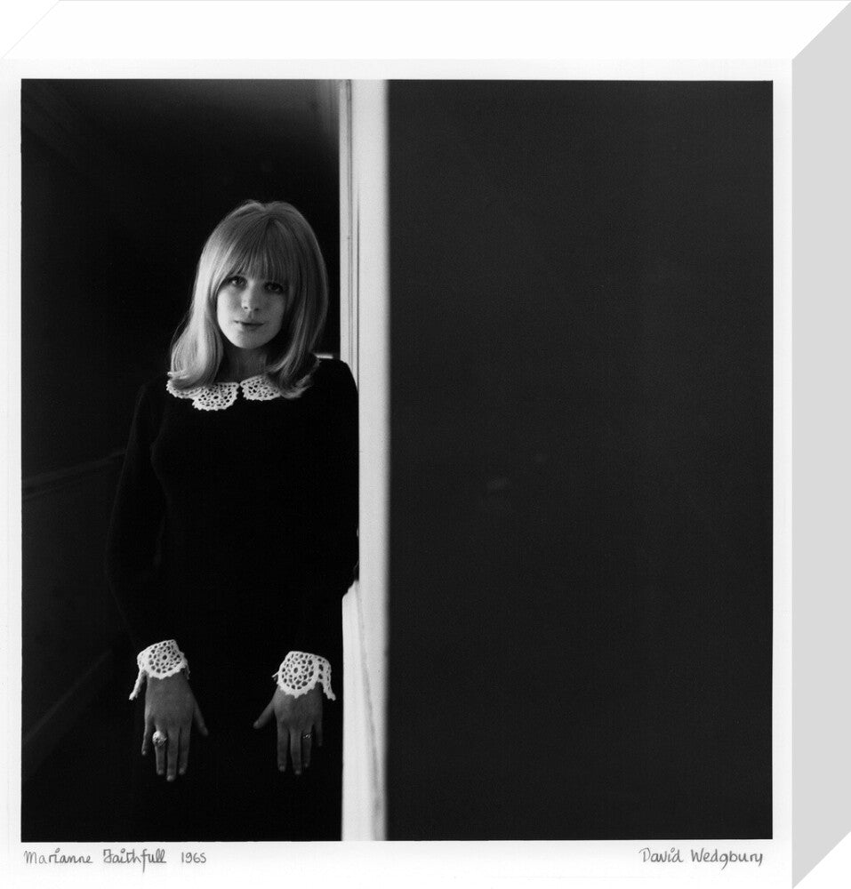 Marianne faithfull portrait print (stretched canvas, small, no frame)
