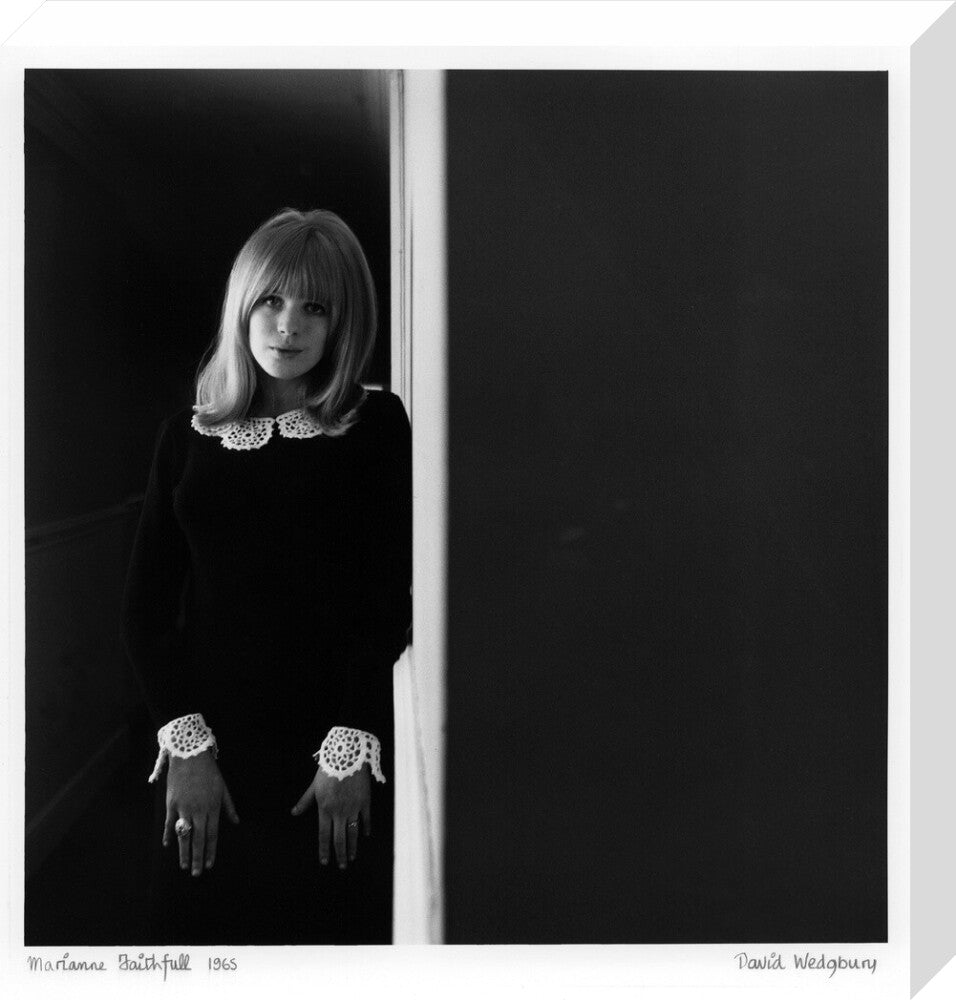 Marianne faithfull portrait print (stretched canvas, medium, no frame)