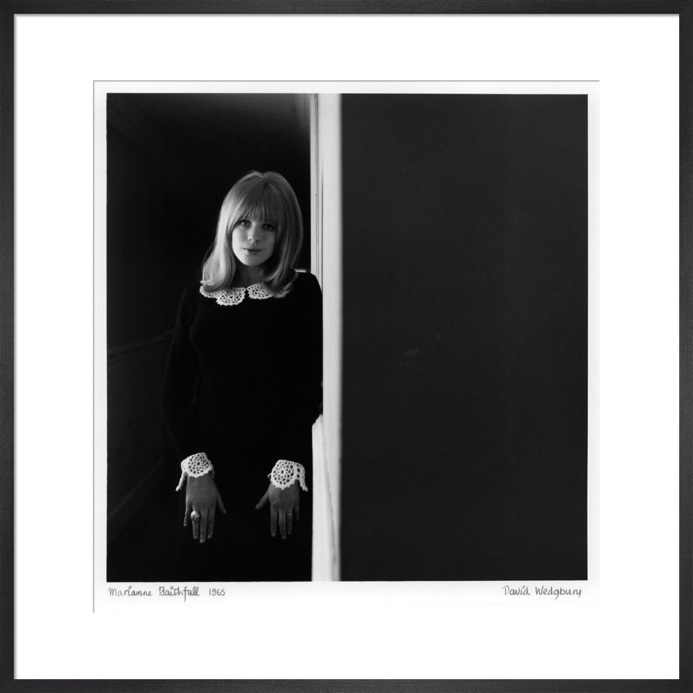 Marianne faithfull portrait print (art print, large, black frame)