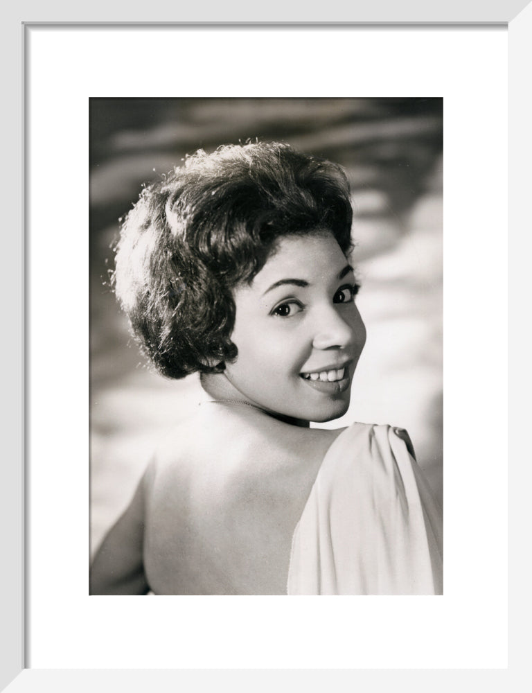 Shirley bassey portrait print (art print, small, white frame)
