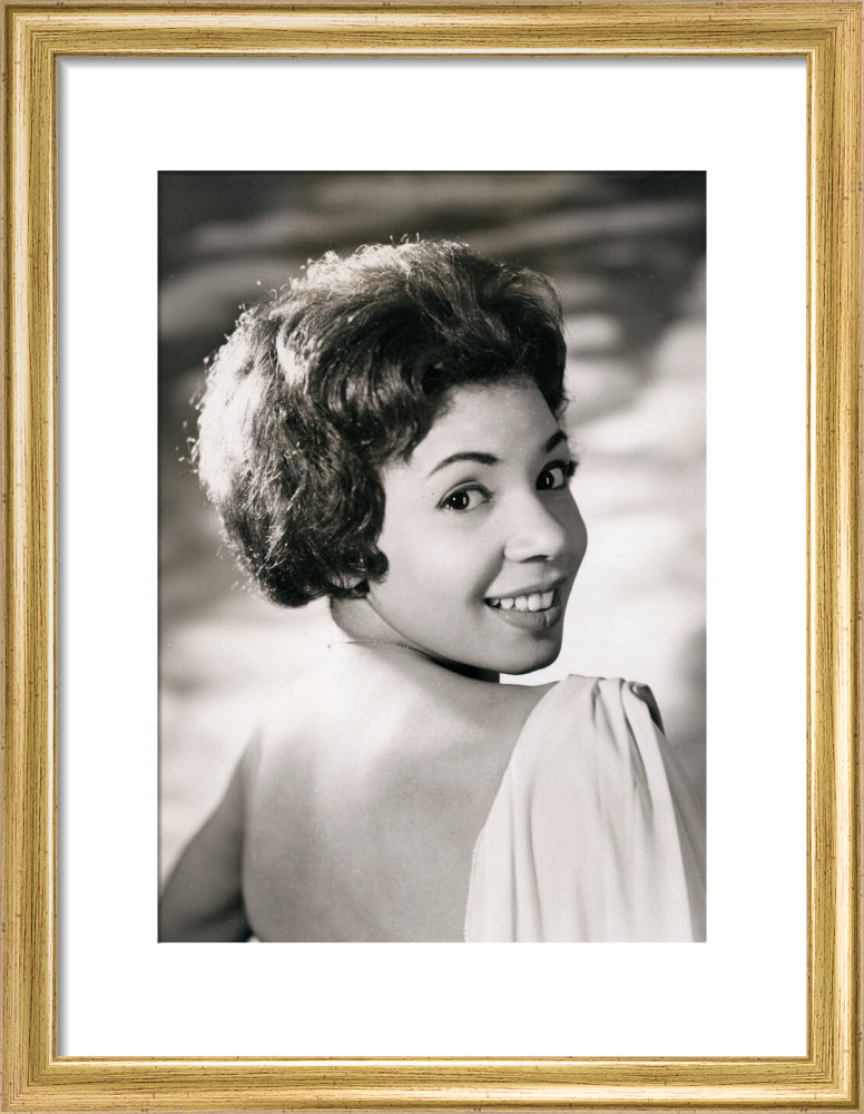 Shirley bassey portrait print (art print, small, gold frame)