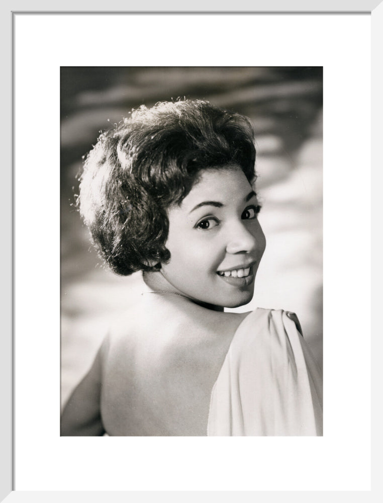 Shirley bassey portrait print (art print, medium, white frame)