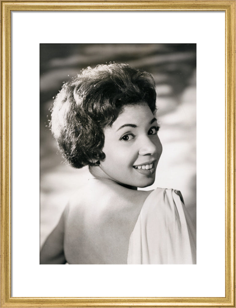 Shirley bassey portrait print (art print, medium, gold frame)
