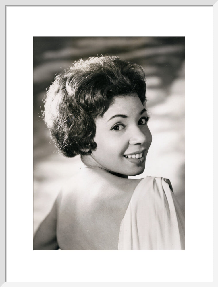 Shirley bassey portrait print (art print, large, white frame)