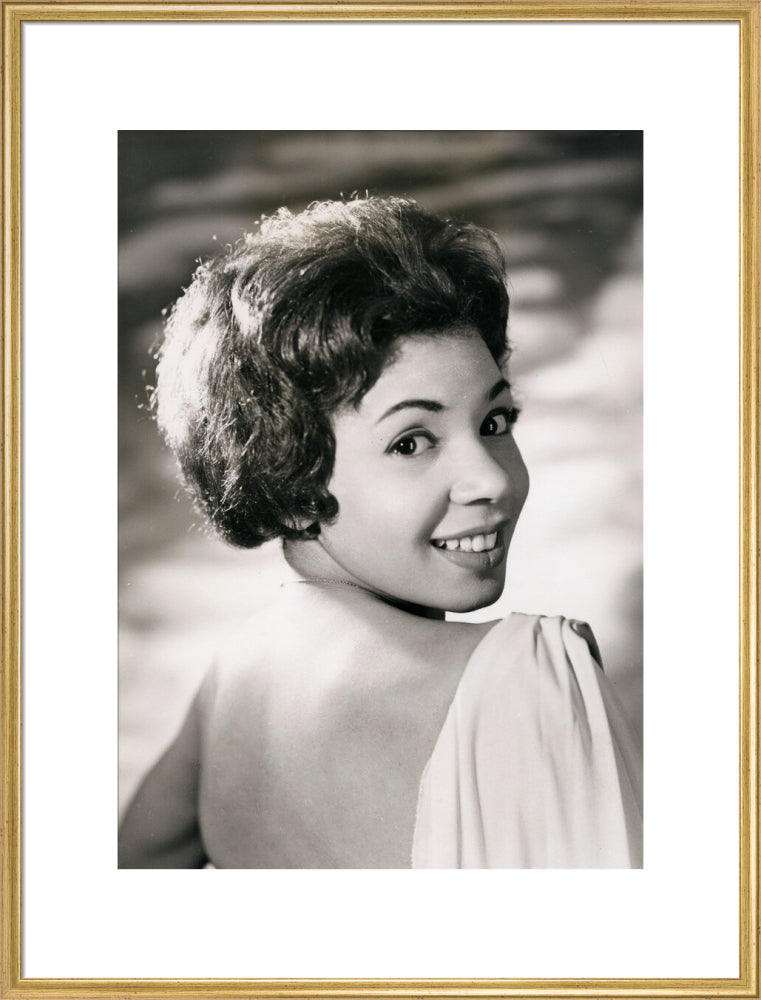 Shirley bassey portrait print (art print, extra large, gold frame)