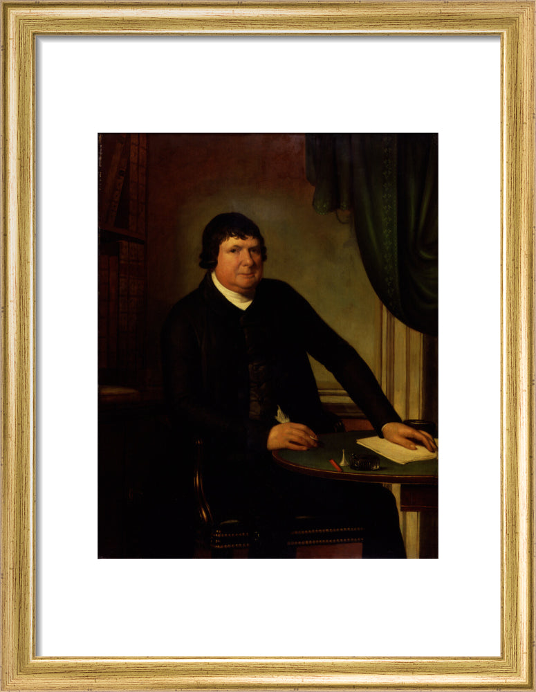 William huntington portrait print (art print, small, gold frame)