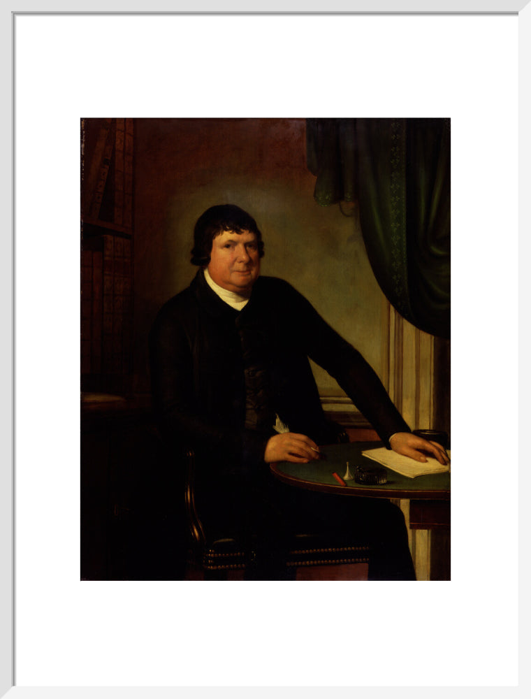 William huntington portrait print (art print, large, white frame)