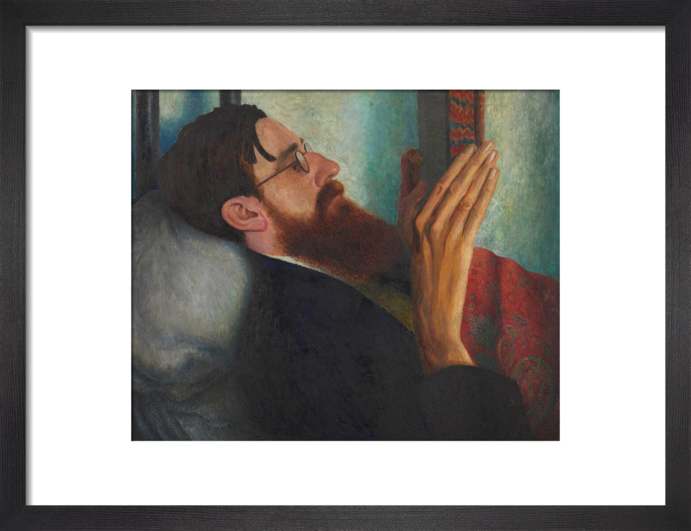 Lytton strachey portrait print (art print, small, black frame)