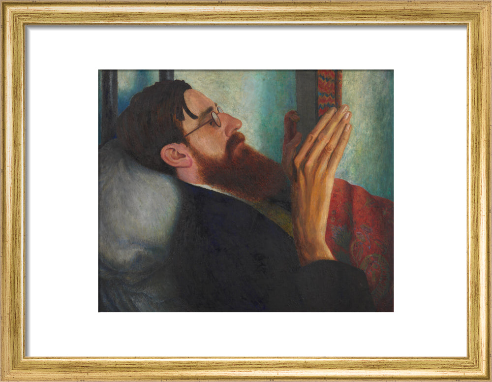 Lytton strachey portrait print (art print, small, gold frame)