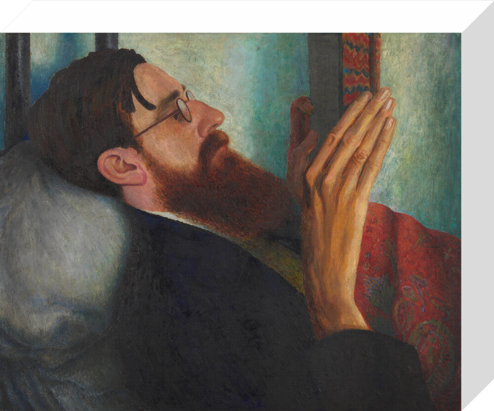 Lytton strachey portrait print (stretched canvas, small, no frame)