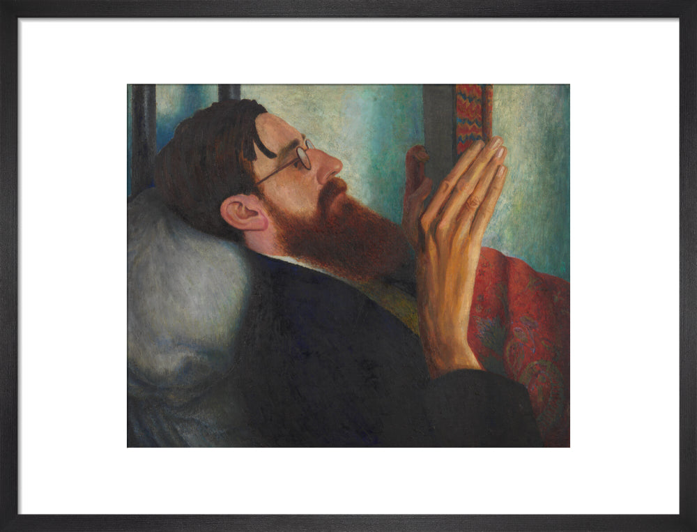 Lytton strachey portrait print (art print, medium, black frame)