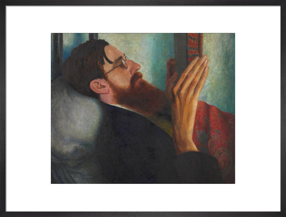 Lytton strachey portrait print (art print, large, black frame)