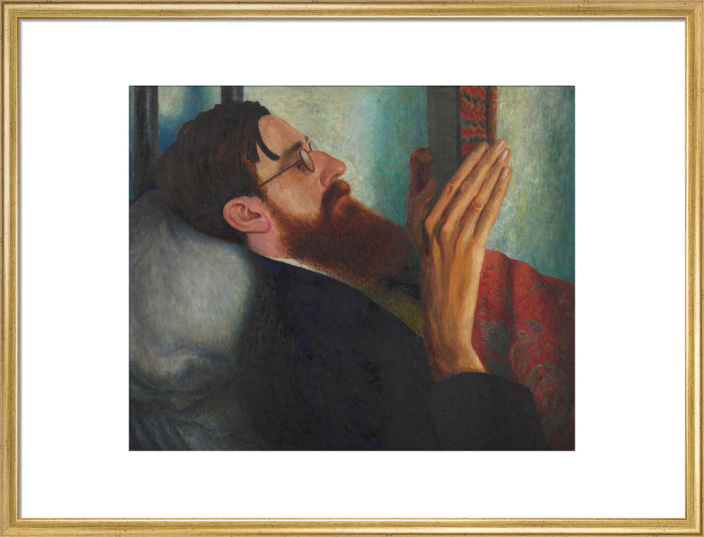 Lytton strachey portrait print (art print, large, gold frame)