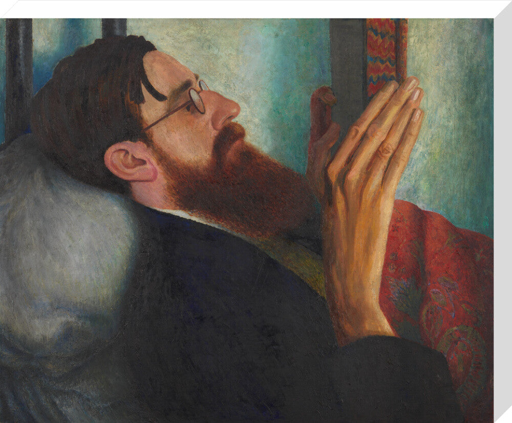 Lytton strachey portrait print (stretched canvas, large, no frame)