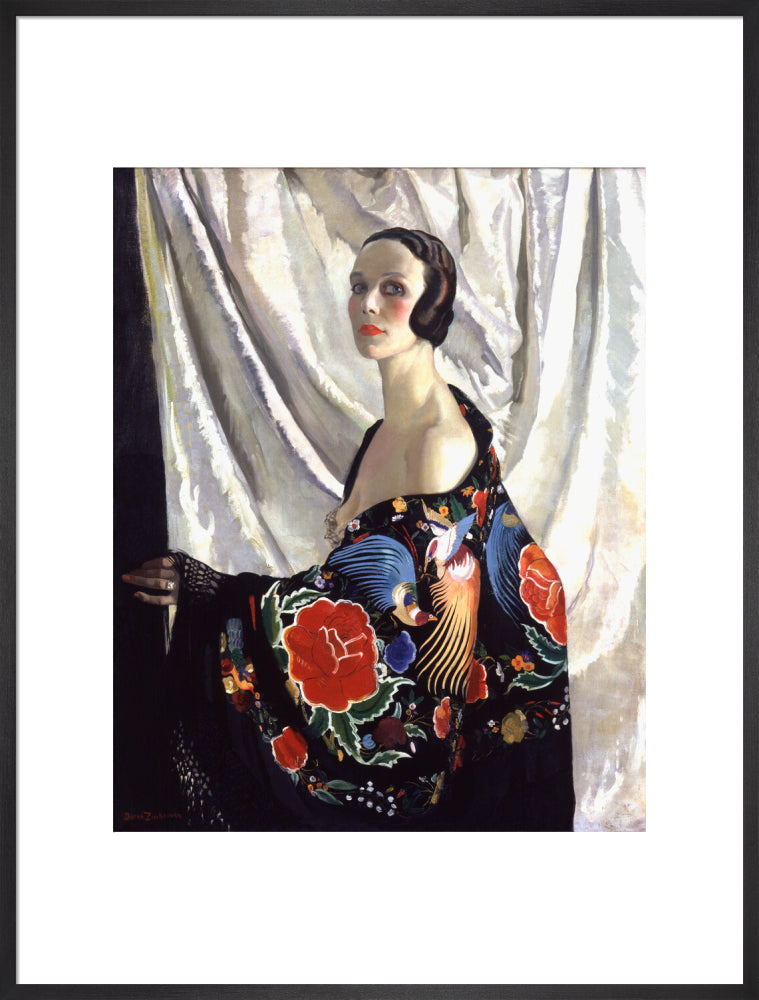 Doris zinkeisen portrait print (art print, extra large, black frame)