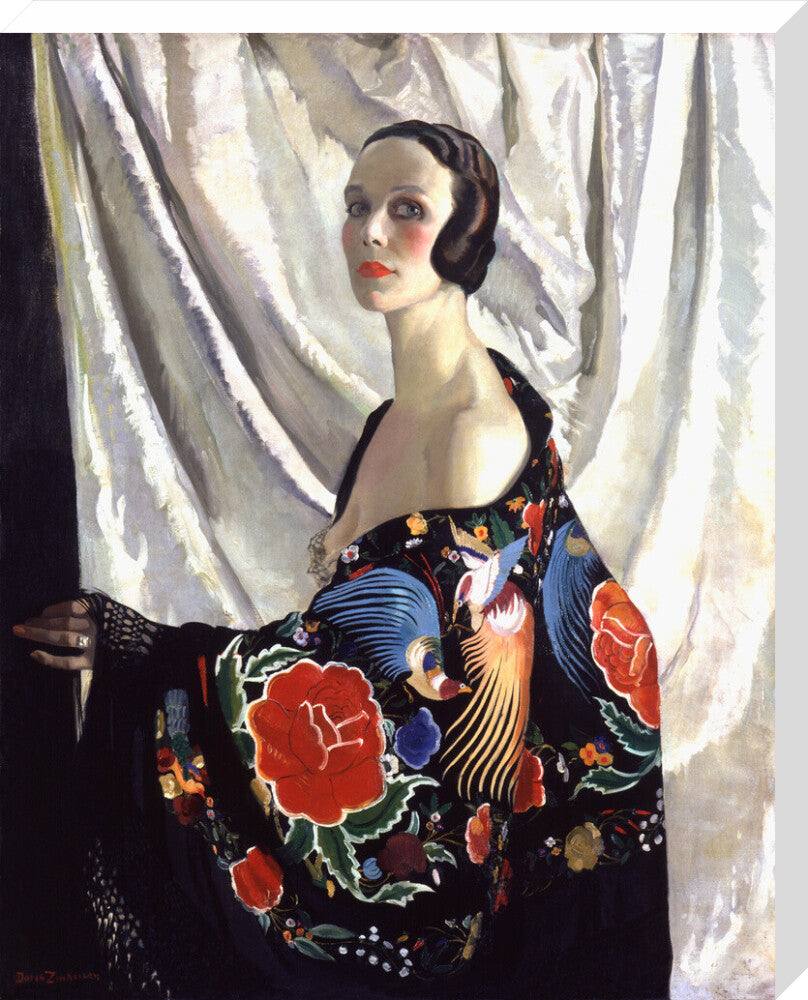 Doris zinkeisen portrait print (stretched canvas, large, no frame)