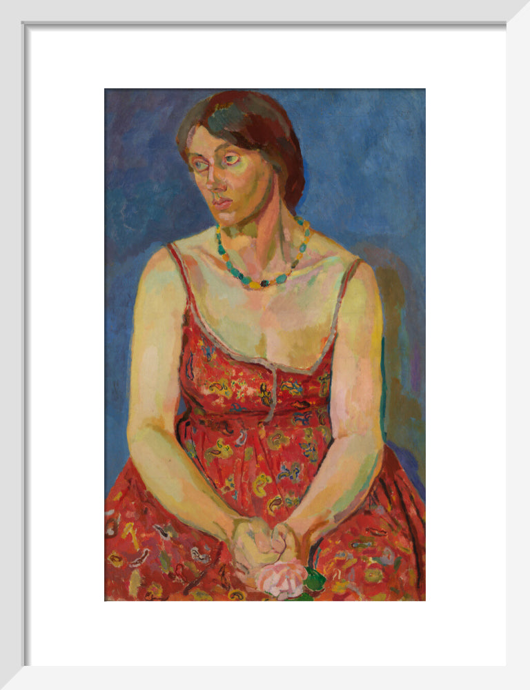 Vanessa bell portrait print (art print, small, white frame)
