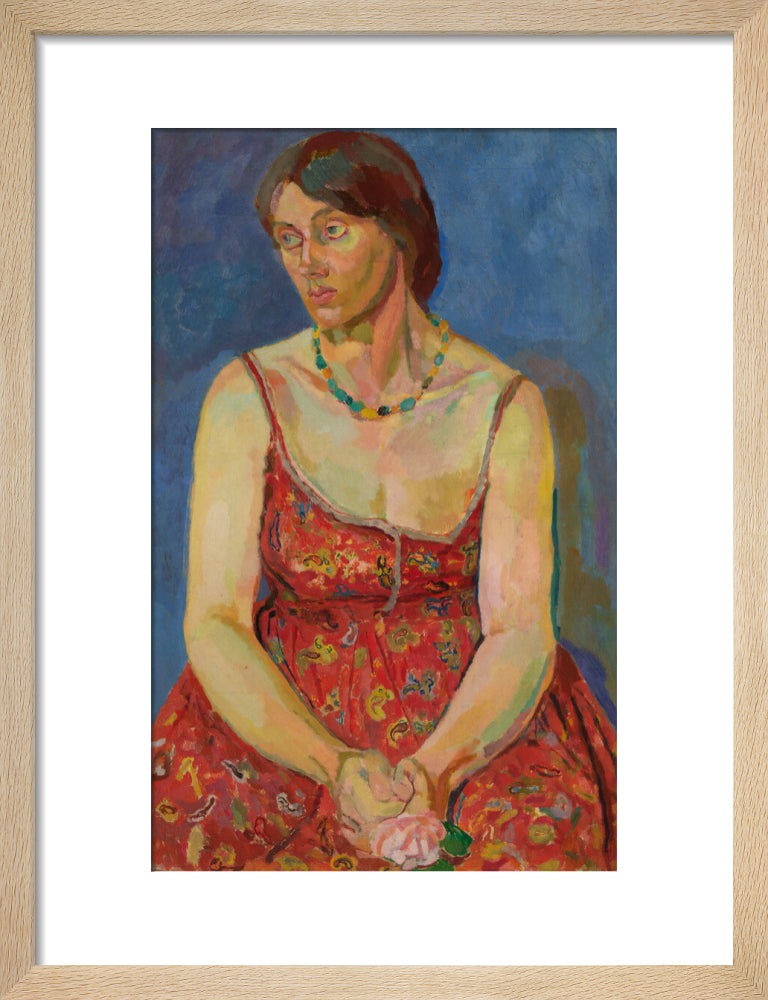 Vanessa bell portrait print (art print, small, natural frame)