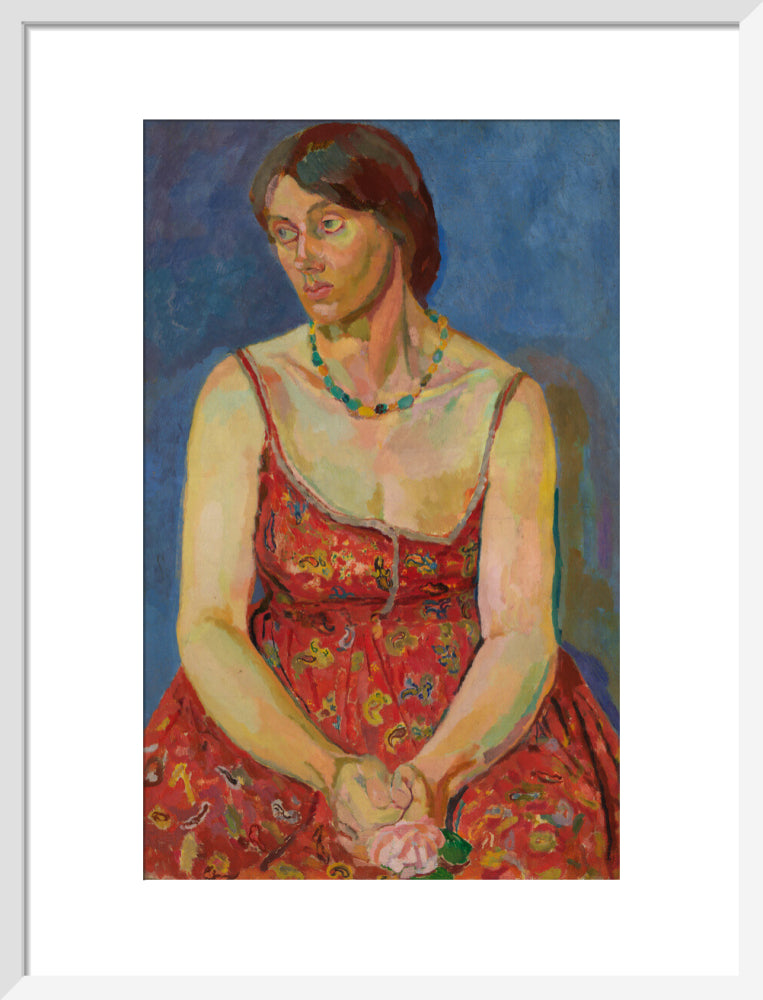Vanessa bell portrait print (art print, medium, white frame)