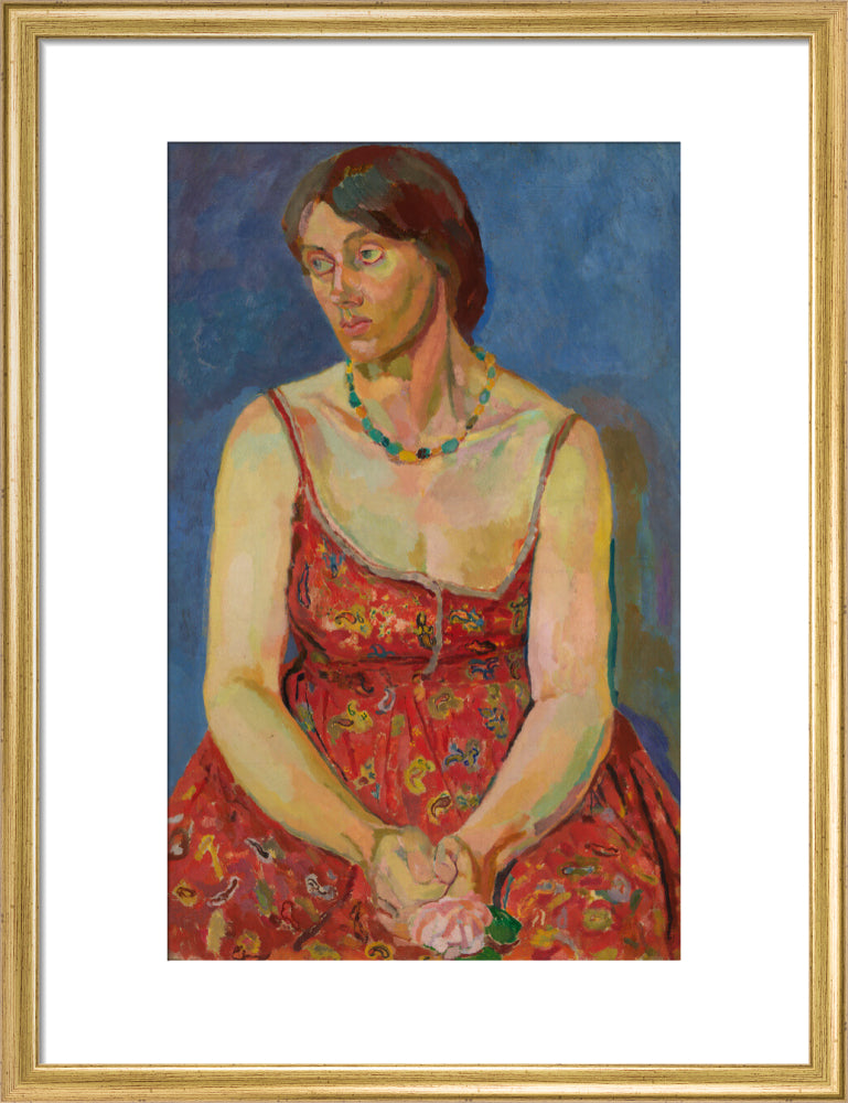 Vanessa bell portrait print (art print, medium, gold frame)