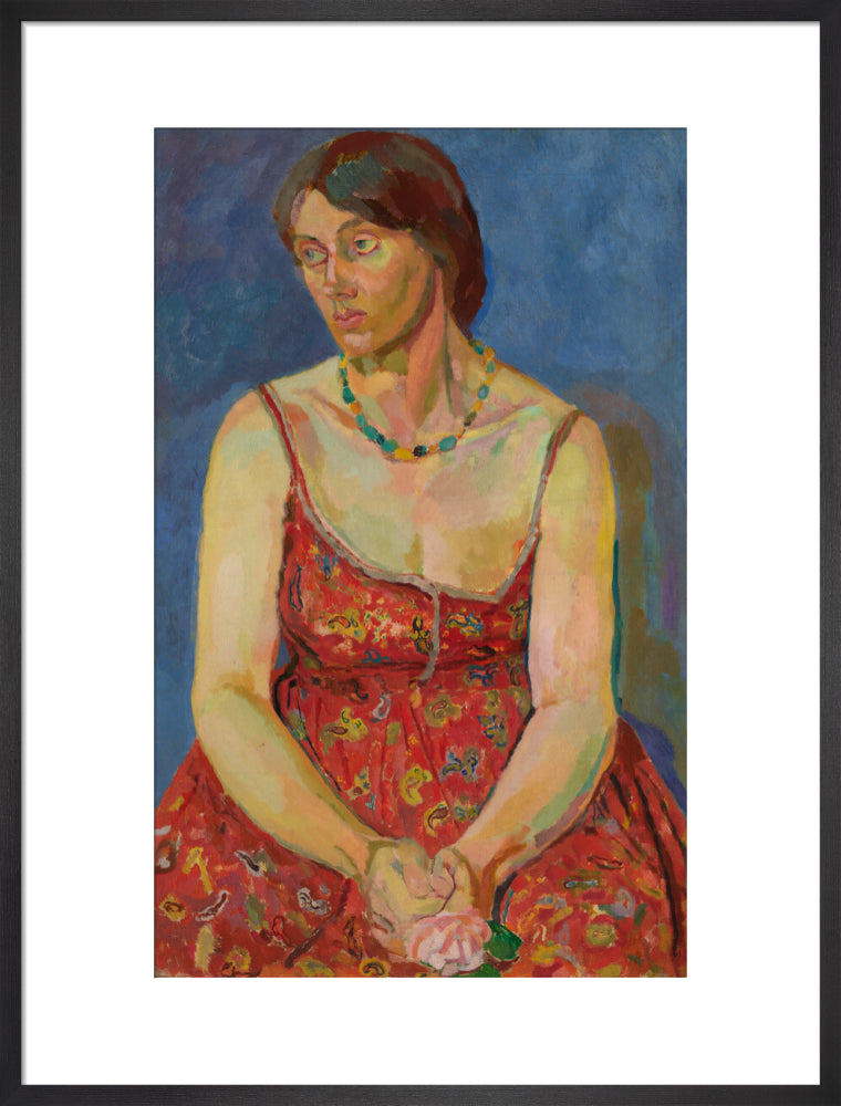 Vanessa bell portrait print (art print, large, black frame)