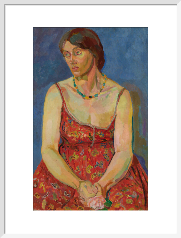 Vanessa bell portrait print (art print, large, white frame)