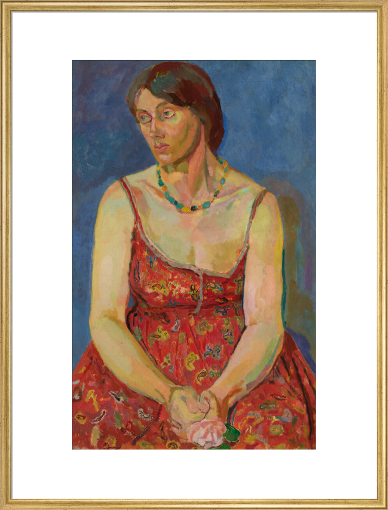 Vanessa bell portrait print (art print, extra large, gold frame)