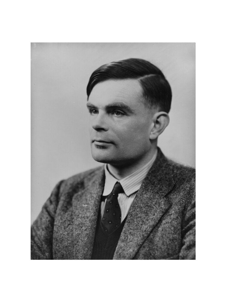 Alan turing portrait print (art print, small, no frame frame)