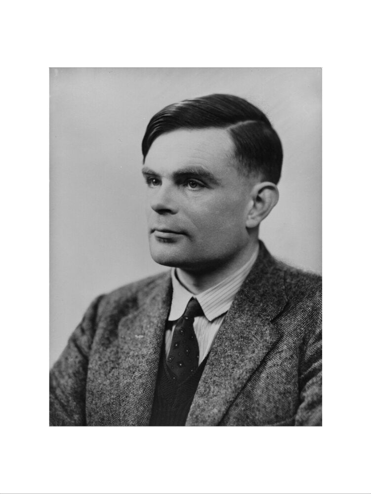 Alan turing portrait print (art print, large, no frame frame)