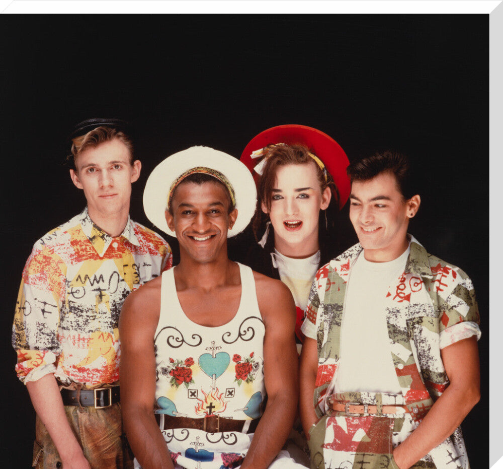 Culture club (roy hay; mikey craig; boy george; jon moss) portrait print (stretched canvas, extra large, no frame frame)