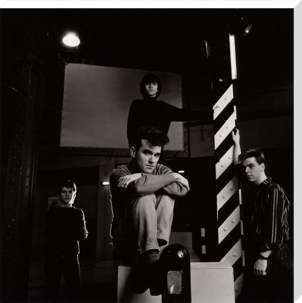 The smiths (mike joyce; morrissey; johnny marr; andy rourke) portrait print (stretched canvas, extra large, no frame)