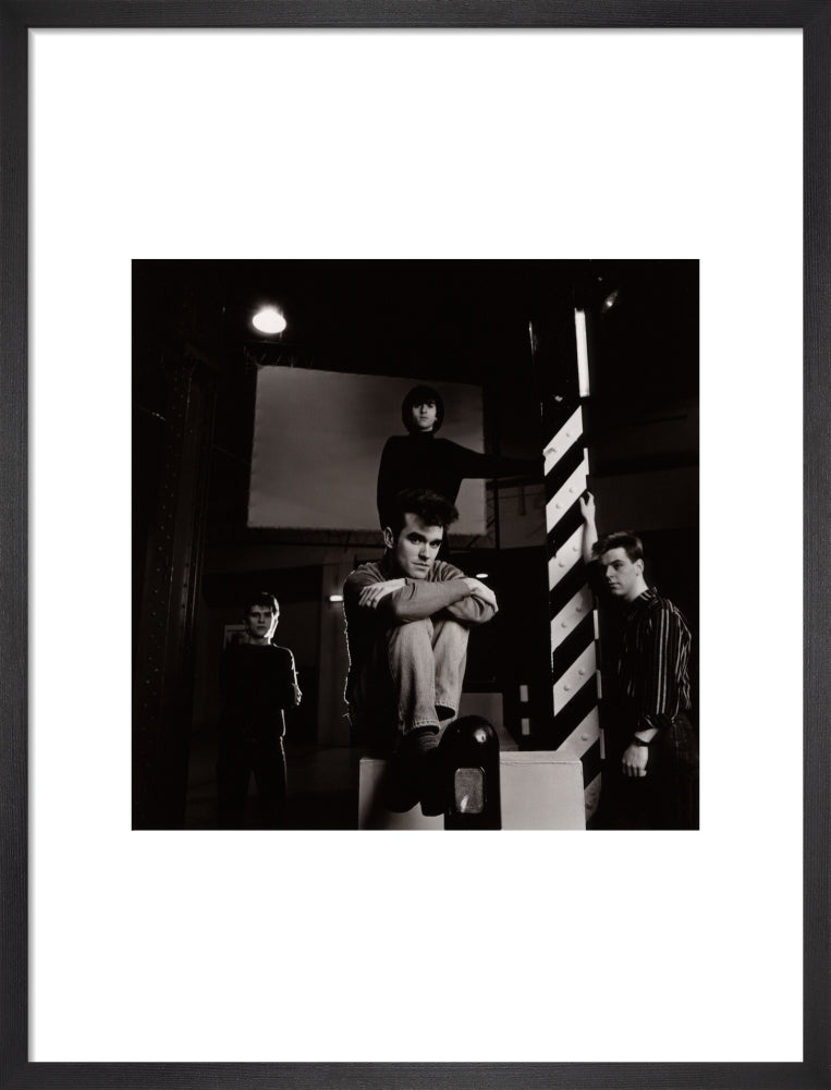 The smiths (mike joyce; morrissey; johnny marr; andy rourke) portrait print (art print, medium, black frame)