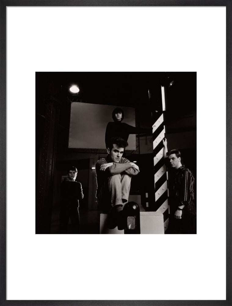 The smiths (mike joyce; morrissey; johnny marr; andy rourke) portrait print (art print, large, black frame)