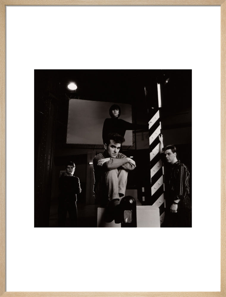 The smiths (mike joyce; morrissey; johnny marr; andy rourke) portrait print (art print, large, natural frame)
