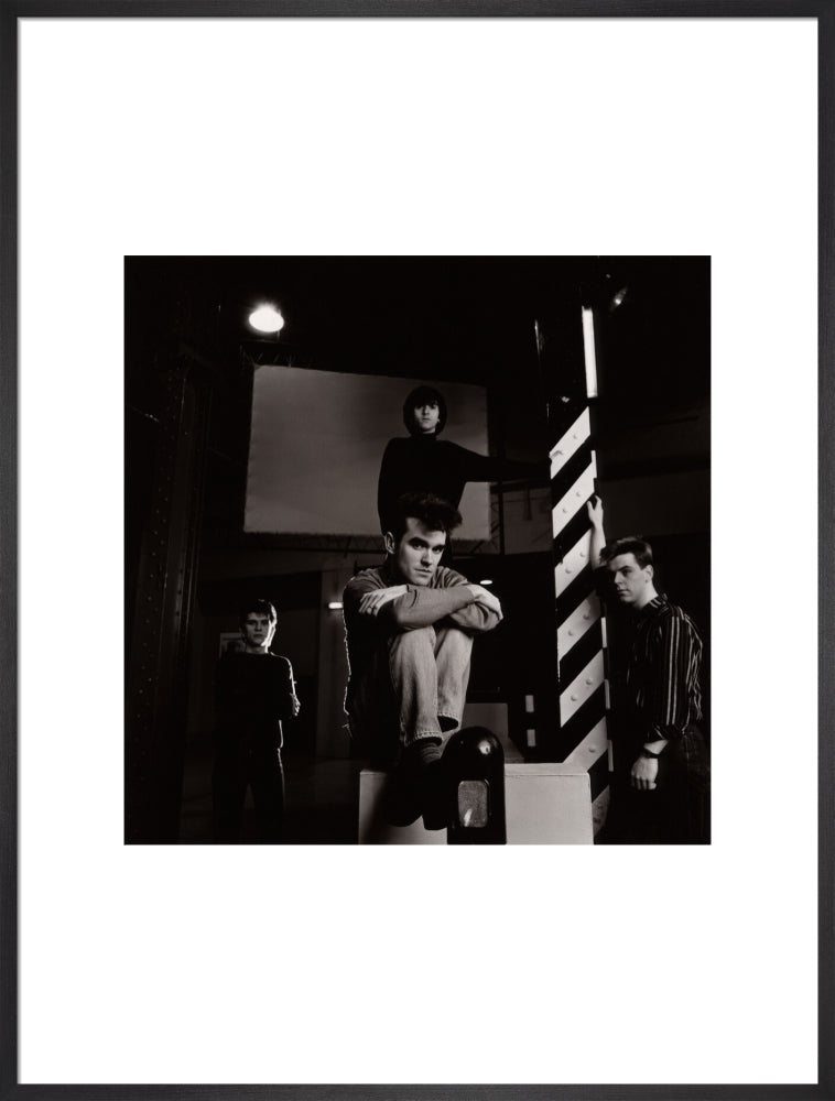 The smiths (mike joyce; morrissey; johnny marr; andy rourke) portrait print (art print, extra large, black frame)