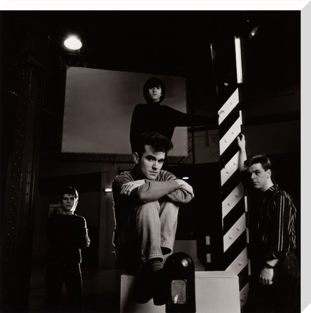 The smiths (mike joyce; morrissey; johnny marr; andy rourke) portrait print (stretched canvas, large, no frame)
