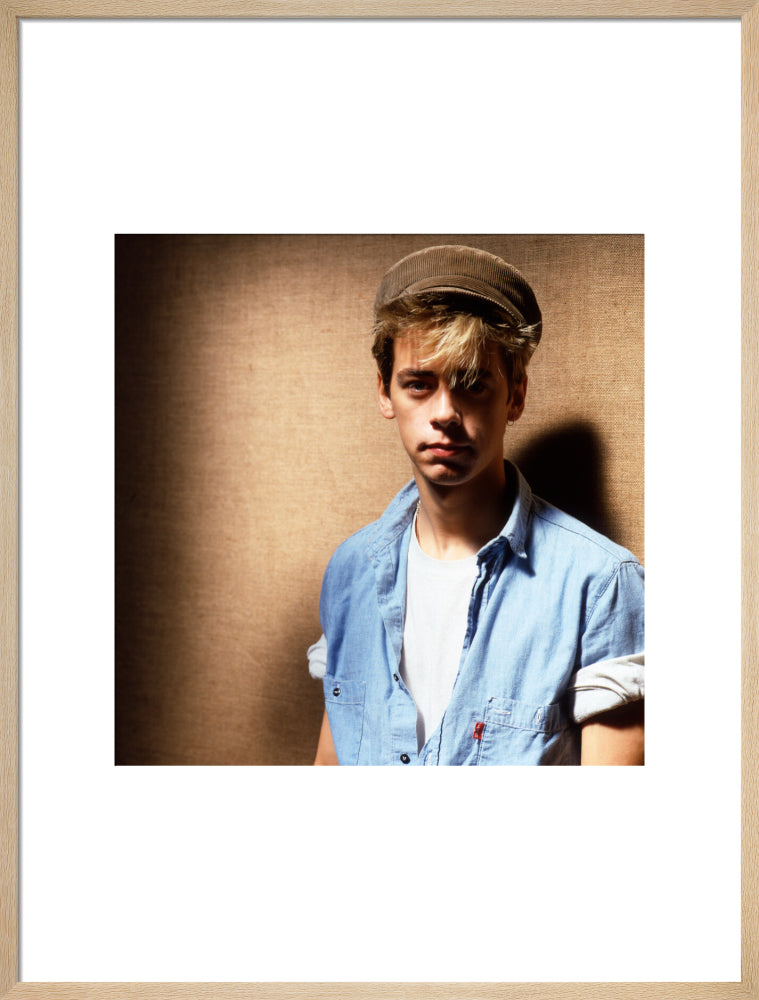 Nick heyward portrait print (art print, large, natural frame)
