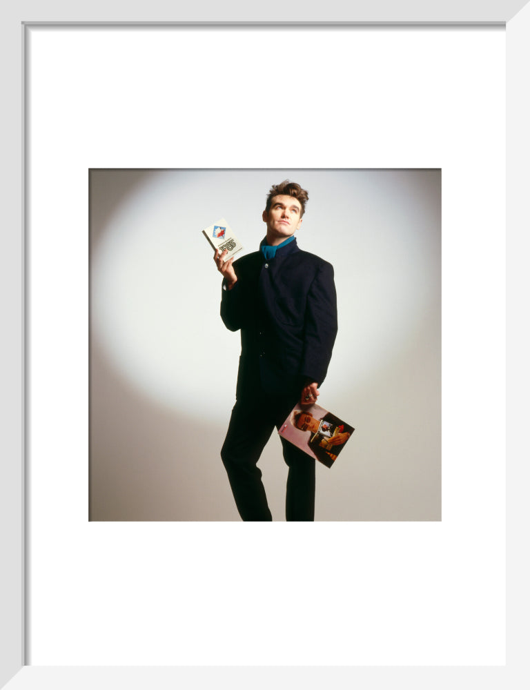 Morrissey portrait print (art print, small, white frame)