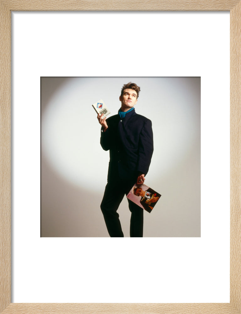 Morrissey portrait print (art print, small, natural frame)
