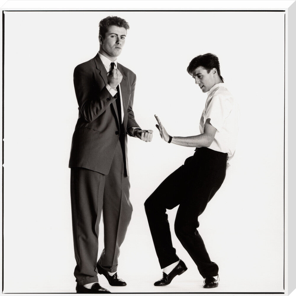 Wham! (george michael; andrew ridgeley) portrait print (stretched canvas, extra large, no frame)