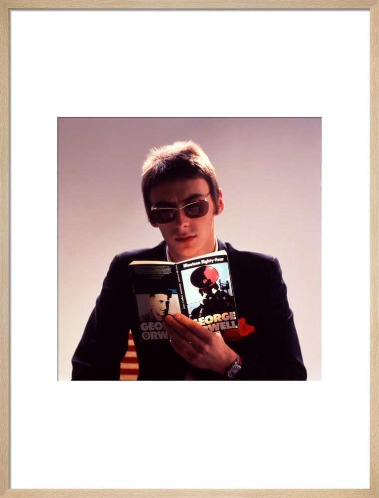 Paul weller portrait print (art print, large, natural frame)