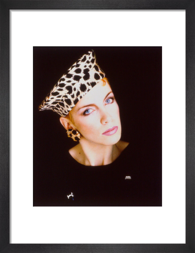 Annie lennox portrait print (art print, small, black frame frame)