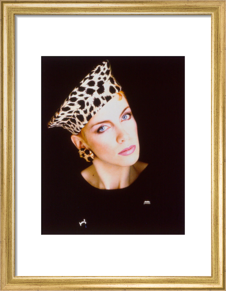 Annie lennox portrait print (art print, small, gold frame frame)