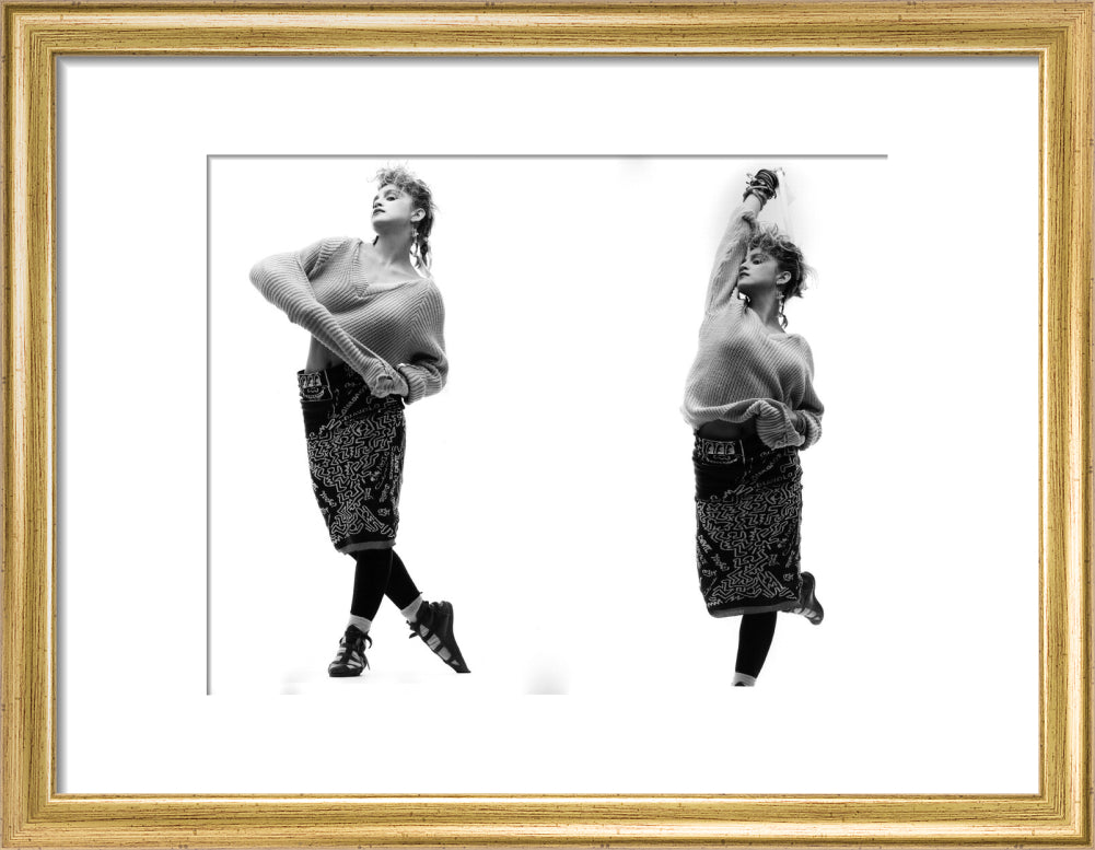 Madonna portrait print (art print, small, gold frame)